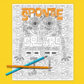 SpongeBob Adult Coloring Page